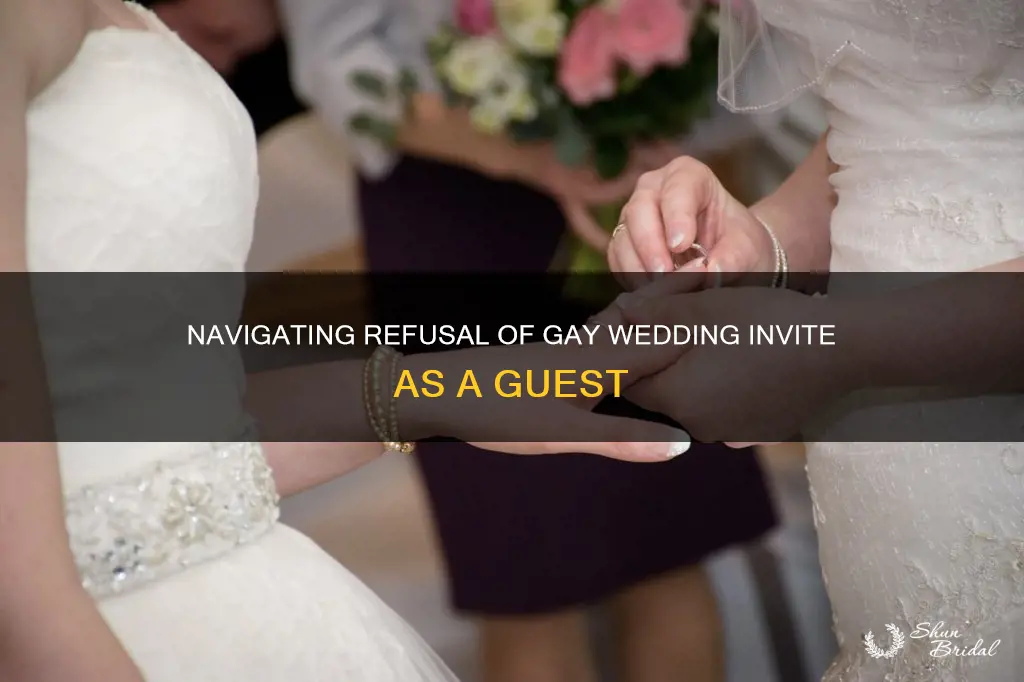 how do I handle refusing gay wedding invitation