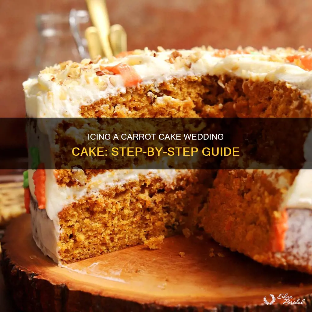 how do I ice a carrot cake wedding cake