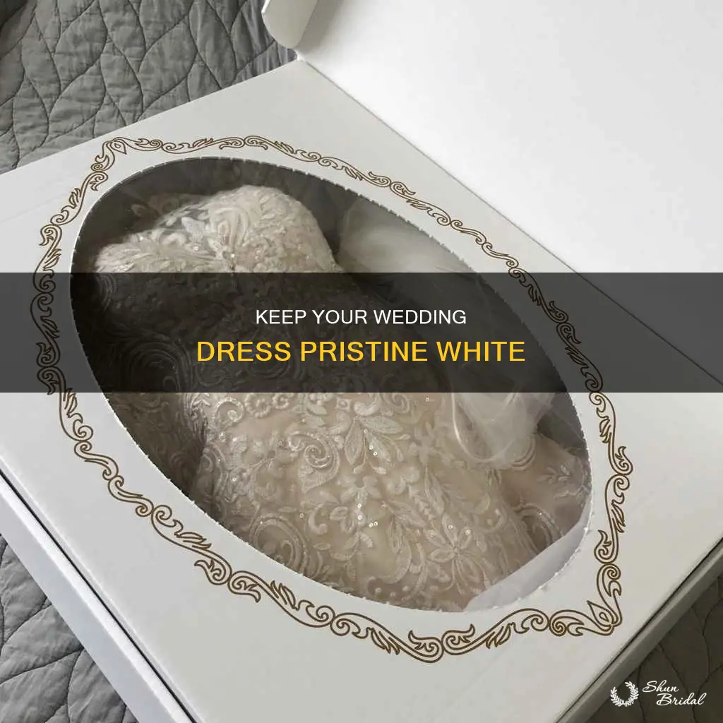 how do I keep my wedding dress from turning yellow