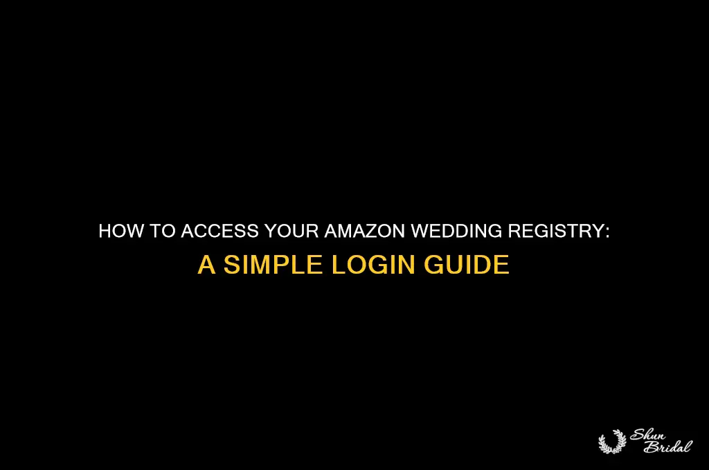 how do I log into my amazon wedding regestry