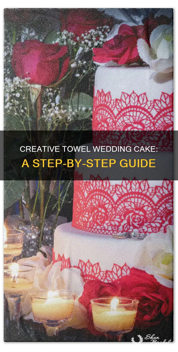 how do I make a wedding cake out of towels