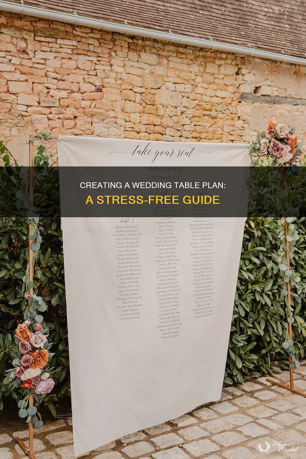 how do I make a wedding table plan