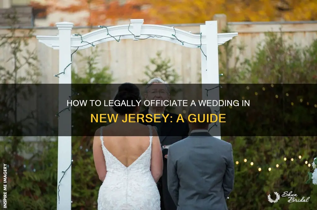 how do I officiate a wedding in nj