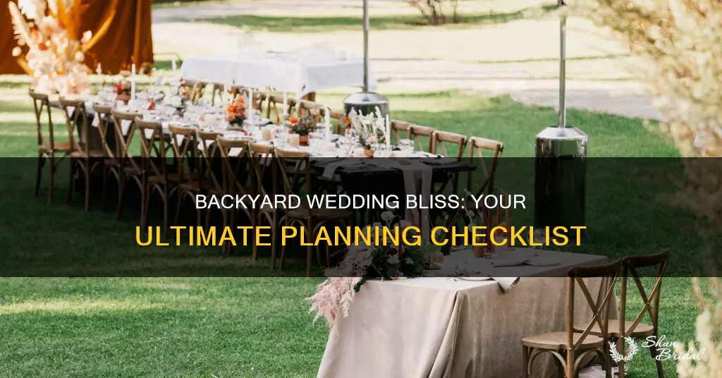 how do I plan a backyard wedding checklist