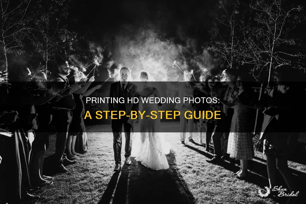 how do I print hd wedding photo