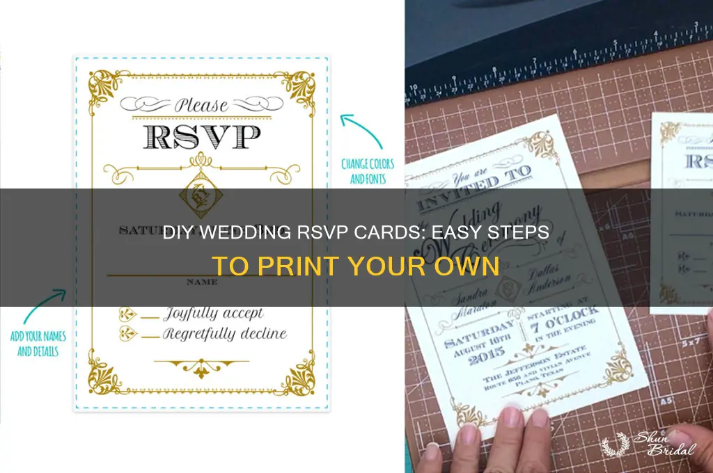 how do I print out rsvp card for wedding