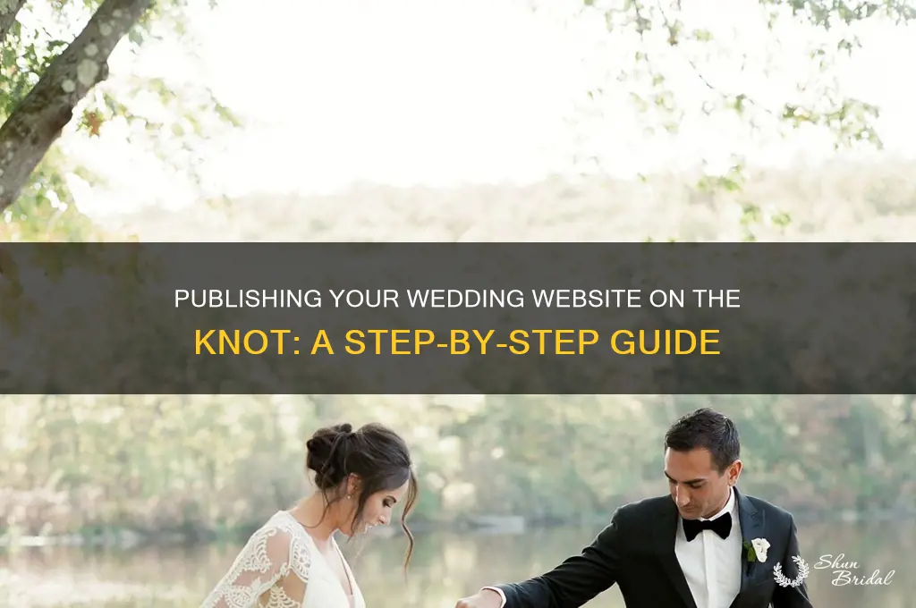 how do I publish my wedding website on the knot