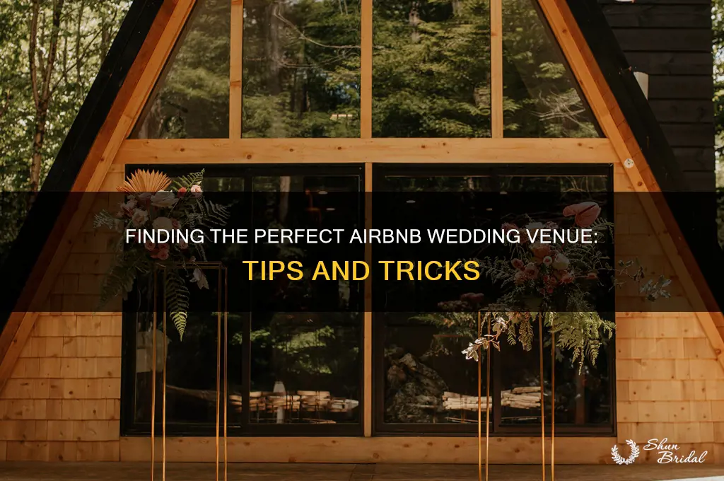 how do I see arbnb houses for a wedding