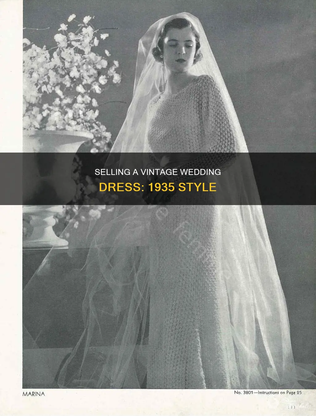 how do I sell a vintge wedding dress 1935
