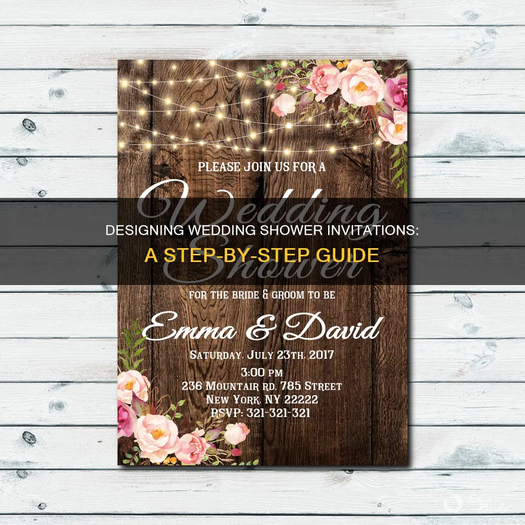 how do I set up a wedding shower invitations