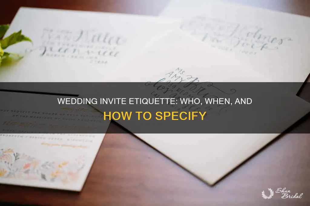 how do I specify recipients of wedding invite