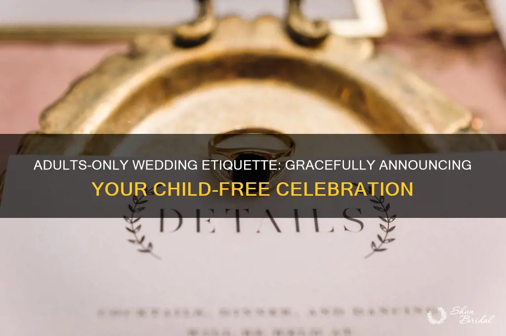 how do I tell my wedding adults only