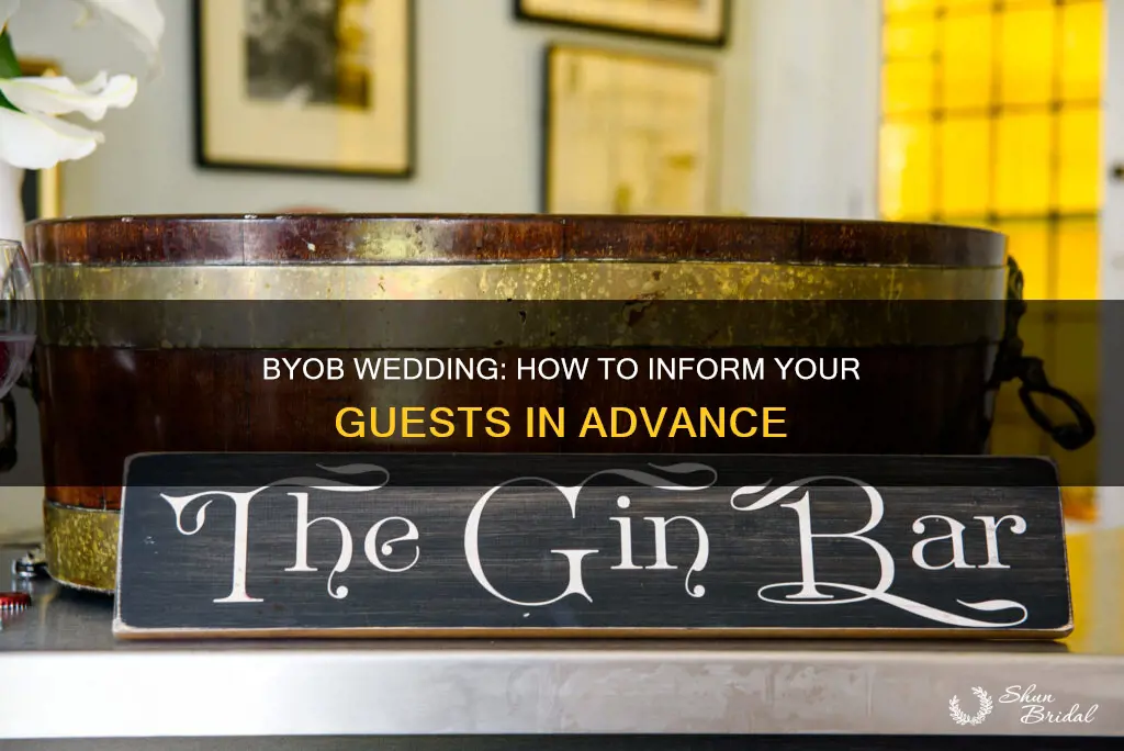 how do I tell people wedding will be byob