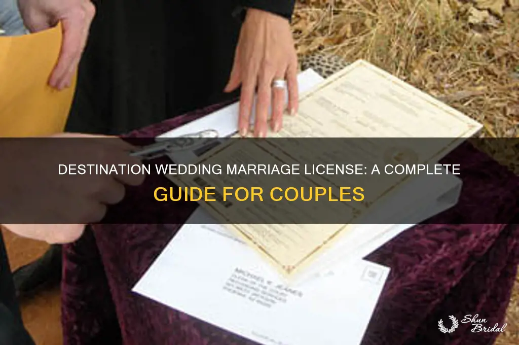 how do marriage license work for destination wedding