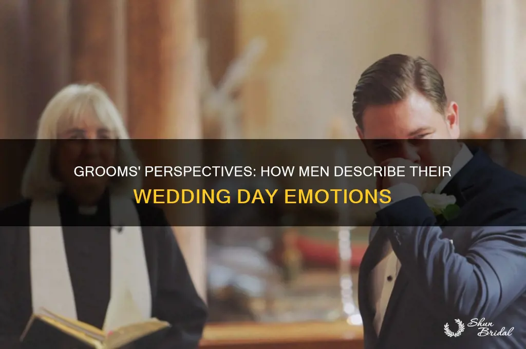 how do men describe their wedding day