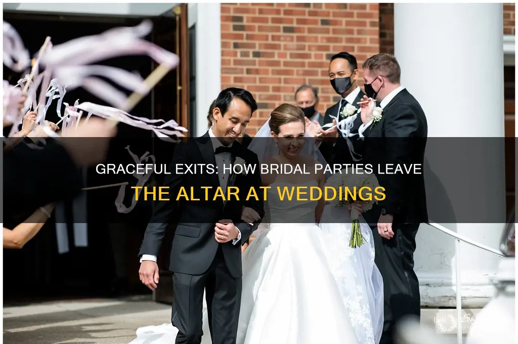 how do people leave altar at wedding bridal party