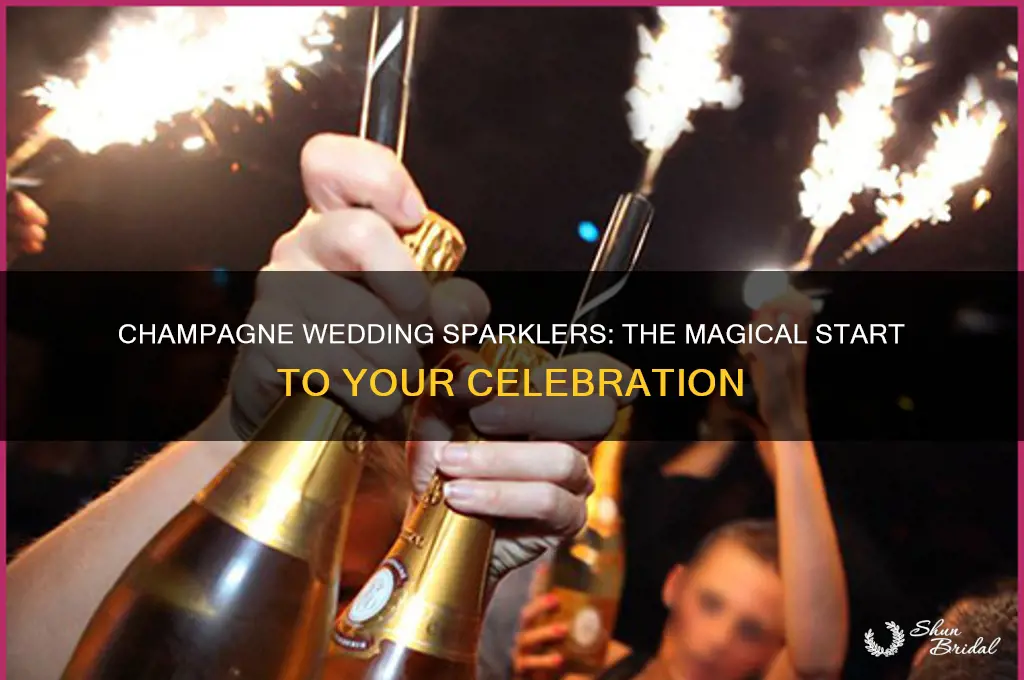 how do the champagne wedding sparklers start