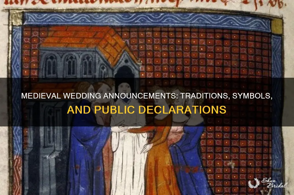 how do they announce weddings in middle ages