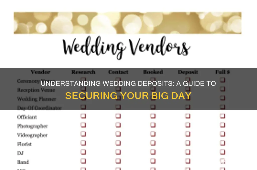 how do wedding deposits work