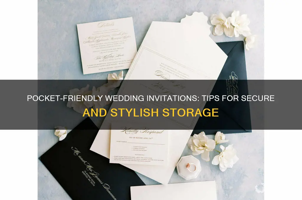 how do wedding inviations stay in pockets