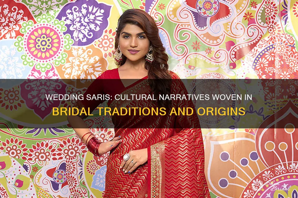 how do wedding saris represent the brides origin
