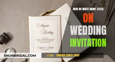 Ways to Address Names on Wedding Invitations