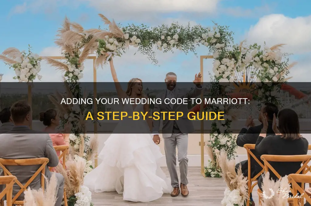 how do you add a wedding code to mariott