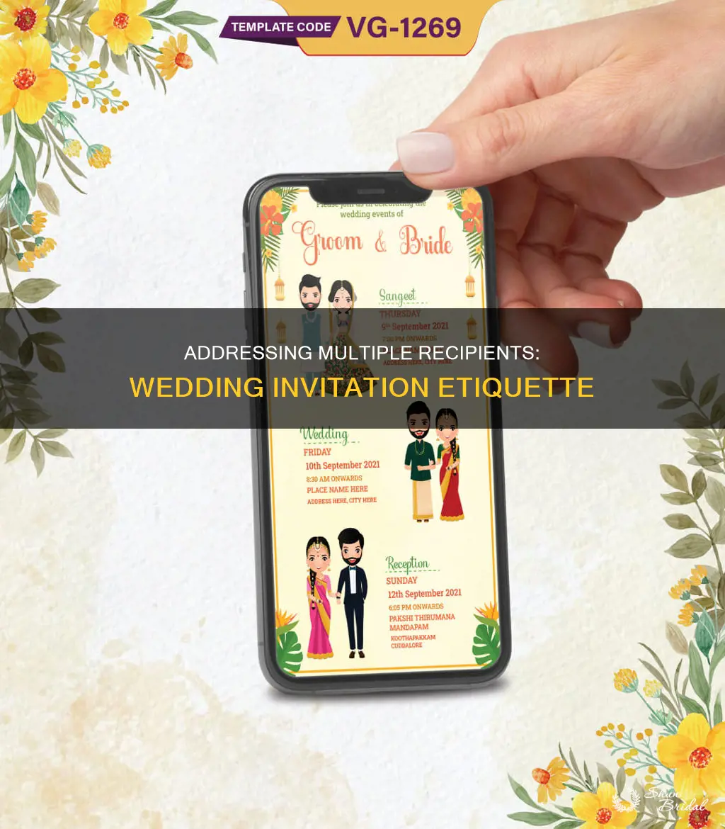 how do you address multiple recipients in a wedding invitation