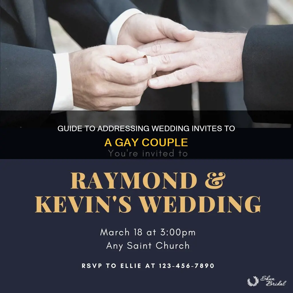 how do you address wedding invitations to a gay couple