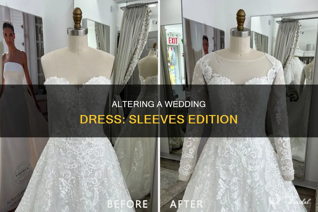 how do you alter a wedding dress with sleeves