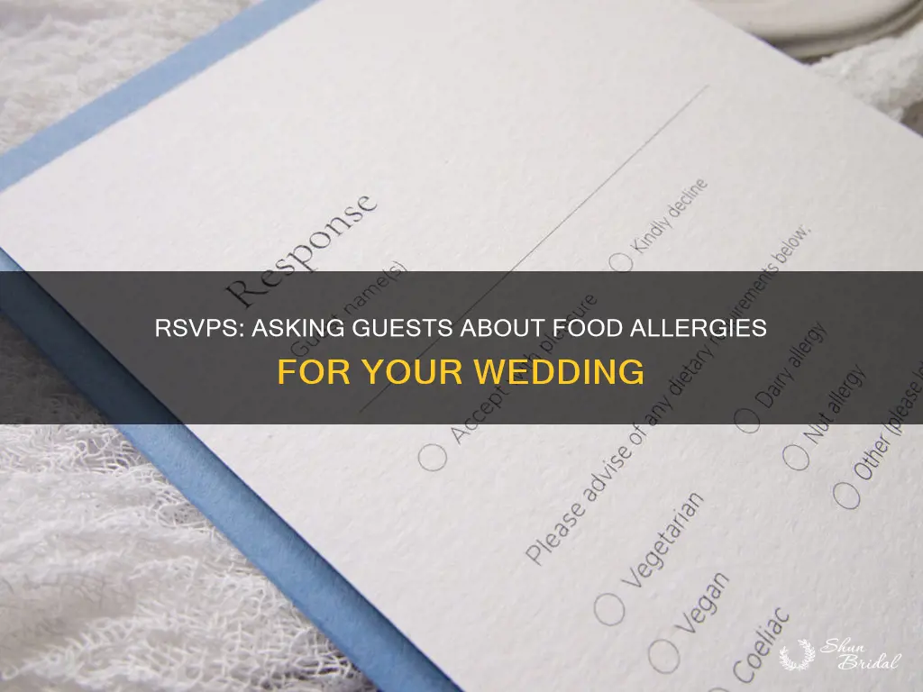 how do you ask for food allergies on wedding rsvp
