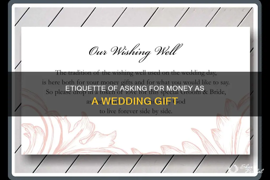 how do you ask for money on wedding invitation