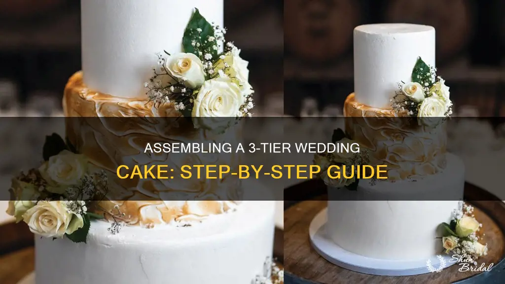 how do you assemble a 3 tier wedding cake