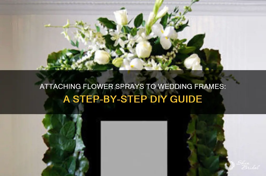 how do you attach flower sprays to frames for weddings