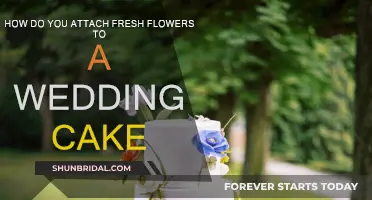 Attaching Fresh Flowers to a Wedding Cake