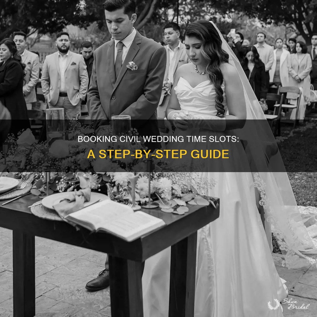 how do you book civil wedding time slots