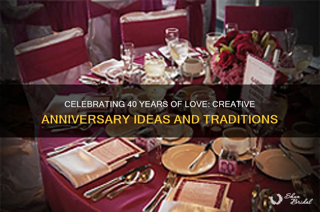 how do you celebrate a 40th wedding anniversary