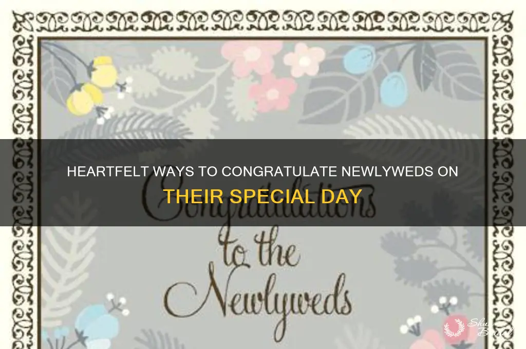 how do you congradulate newly weds