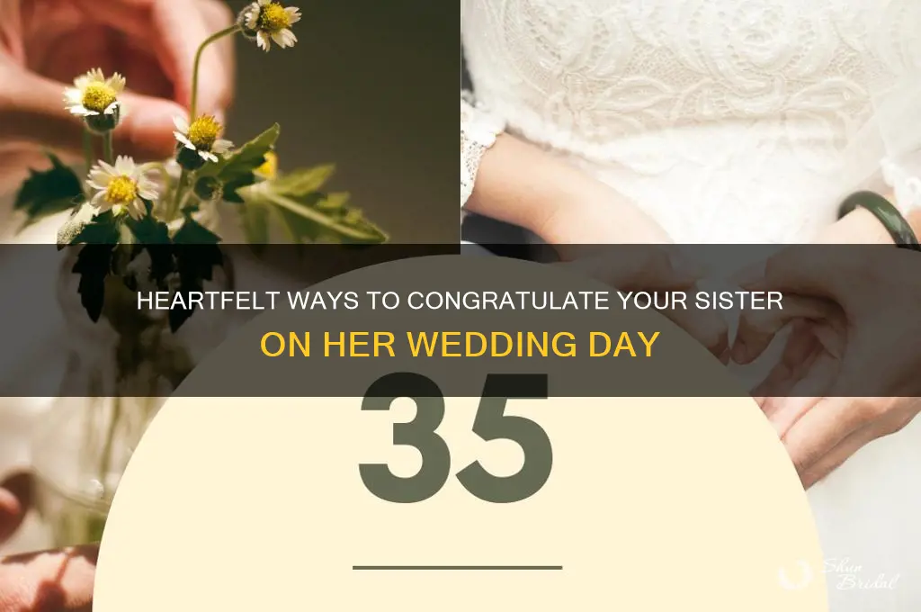 how do you congratulate your sister on her wedding