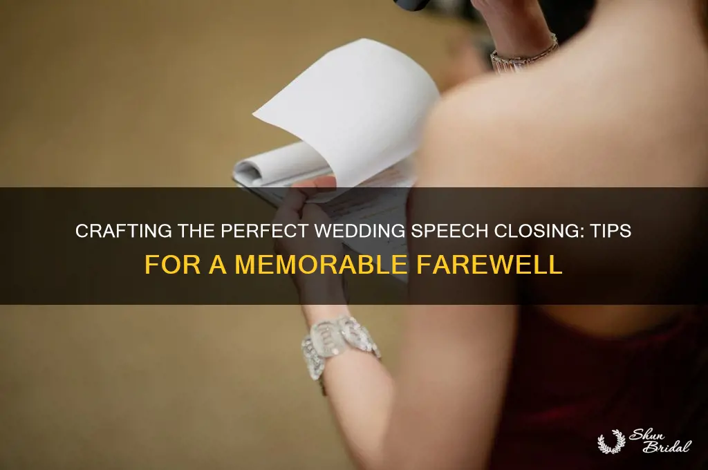 how do you end a speech at a wedding