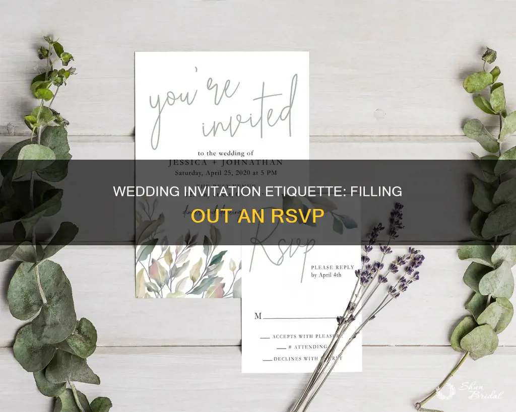 how do you fill out a wedding invitation rsvp