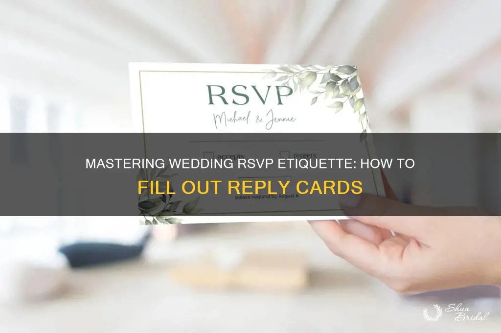 how do you fill out a wedding reply card