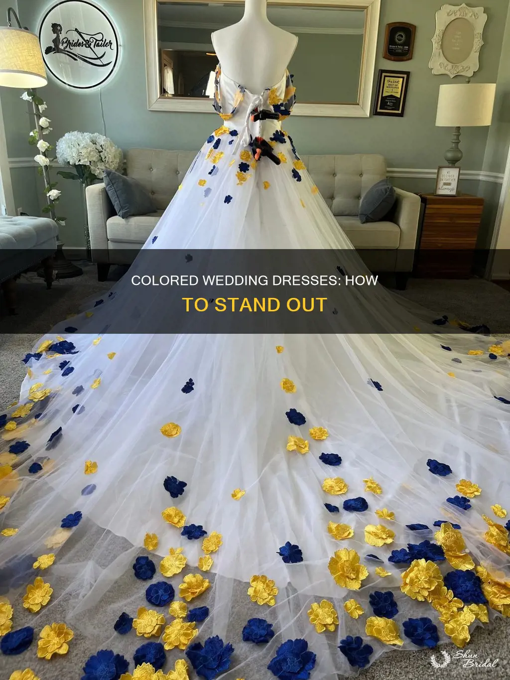 how do you get a colored wedding dress