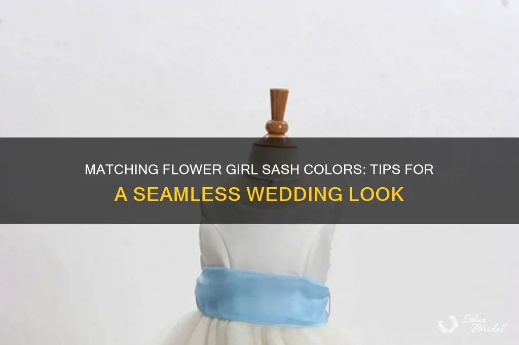 how do you get same color sash for flower girl