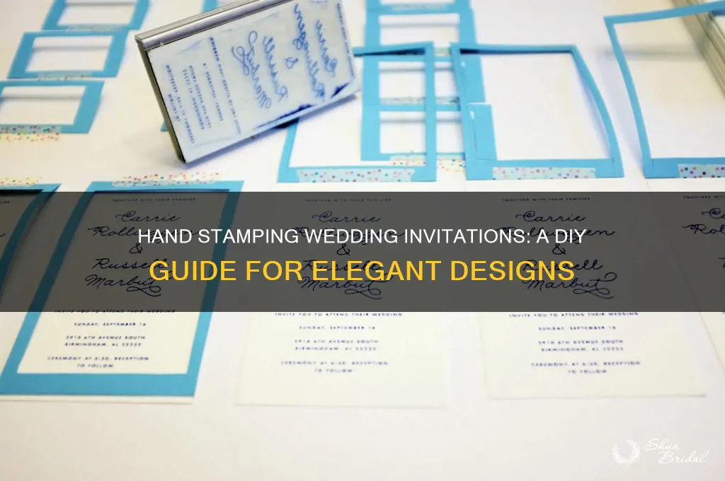 how do you hand stamp wedding invittions