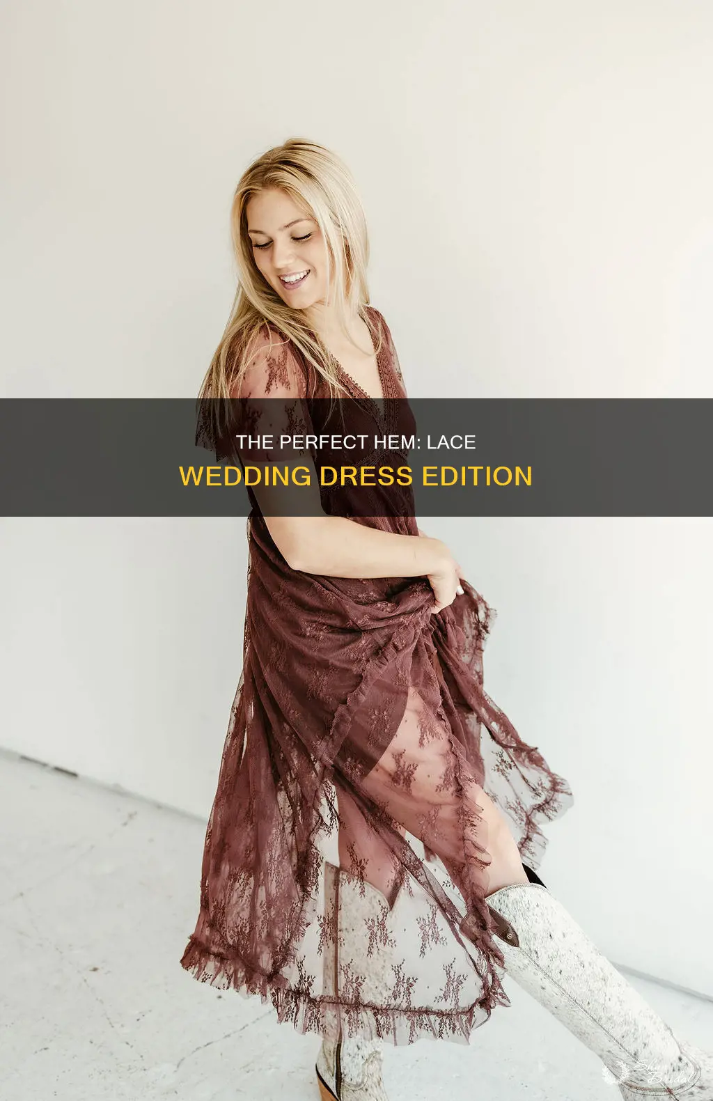 how do you hem a lace wedding dress