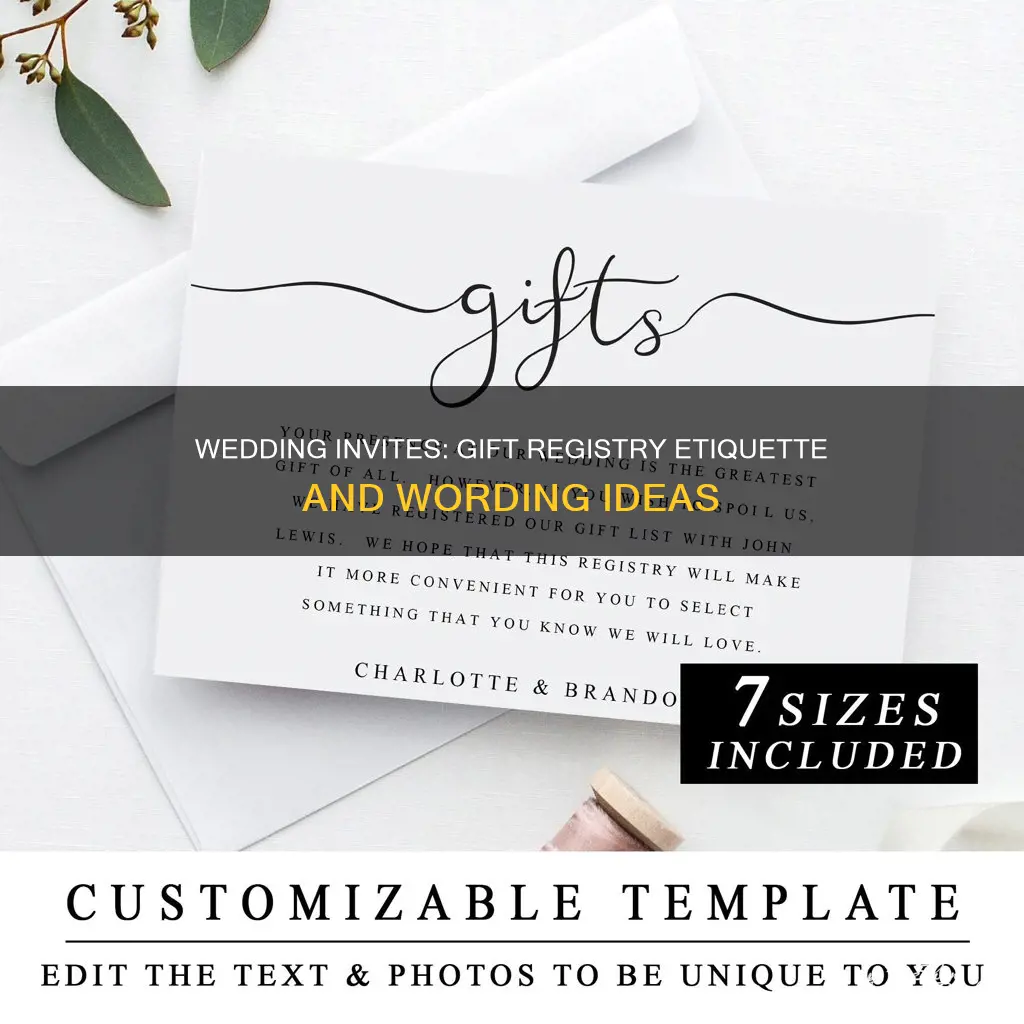 how do you include gift registry in wedding invitations