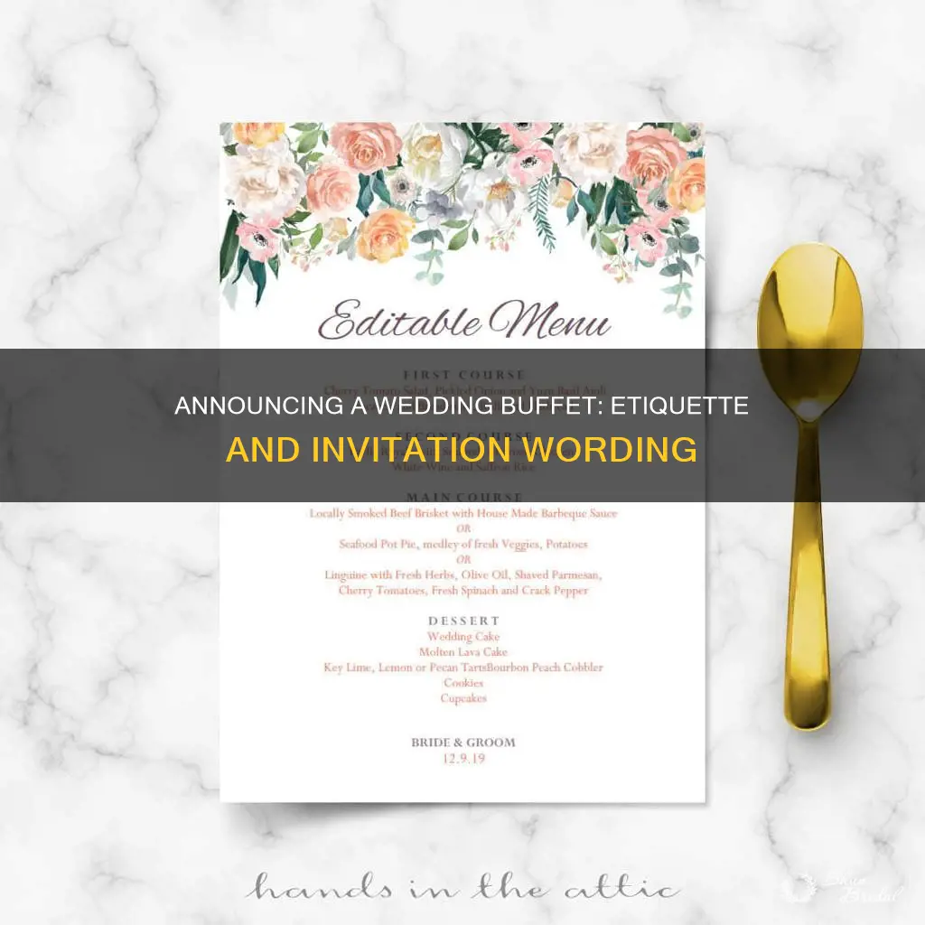 how do you indicate a buffet in a wedding invite