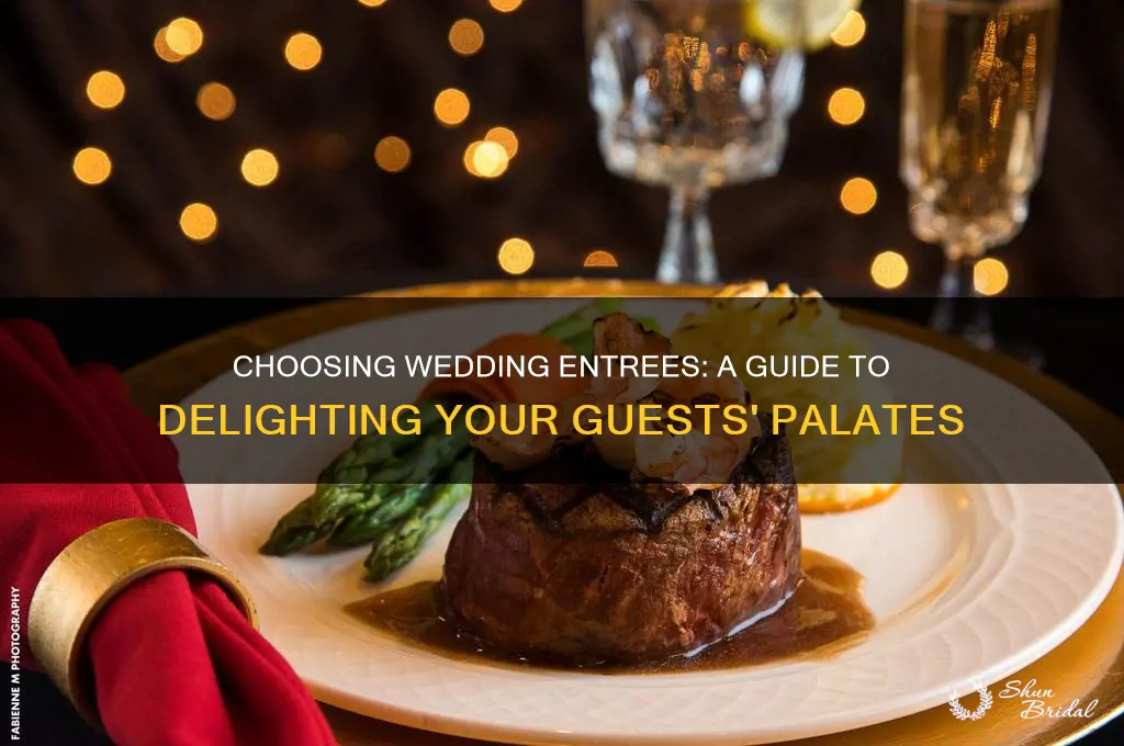 how do you indicate entrees to choose in a wedding