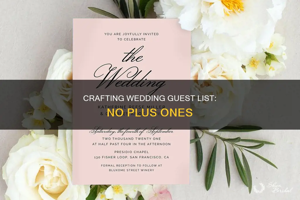 how do you invite wedding without plus one